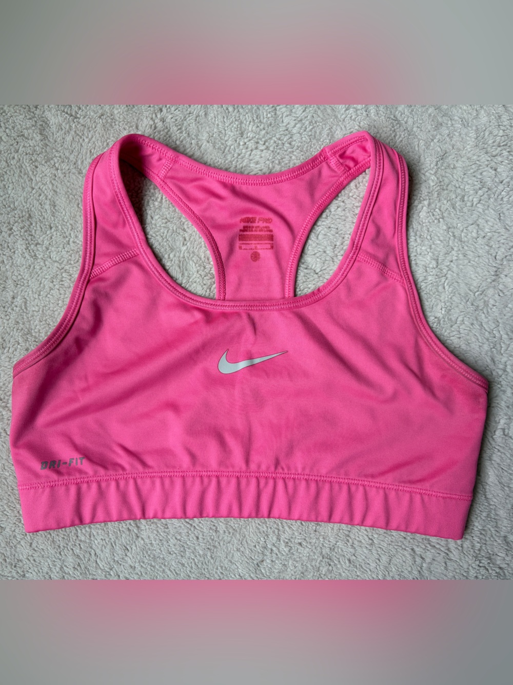 Nike Pink Racerback Training Sports Bra Women Size Medium